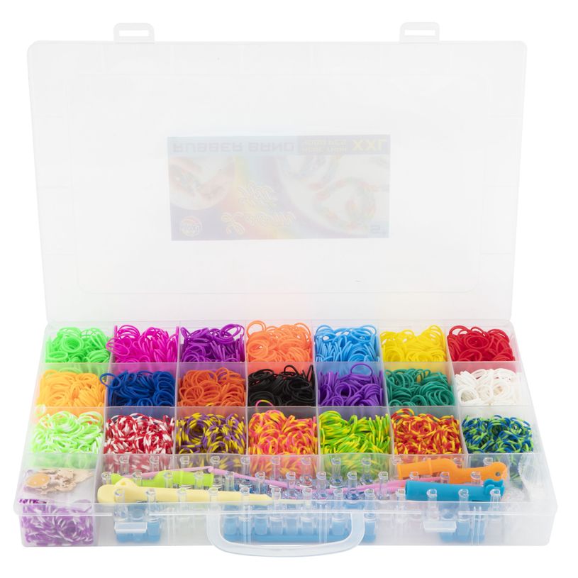 8715427125602-Coffret Elastiques Loom Bands - avec boite de rangement--0