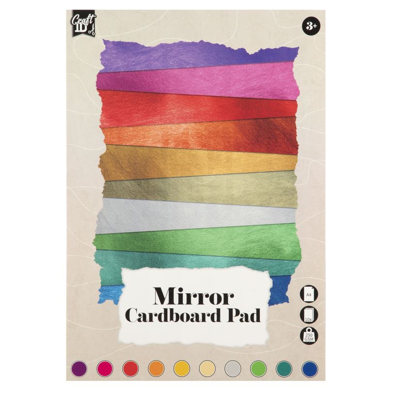 8715427113913-Bloc de papier - cartonne miroir de couleur A4 - 10 feuilles - 250 gr--0
