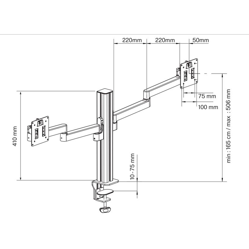 3595560042821-Unilux AXIO - Bras support pour double écran - noir--15