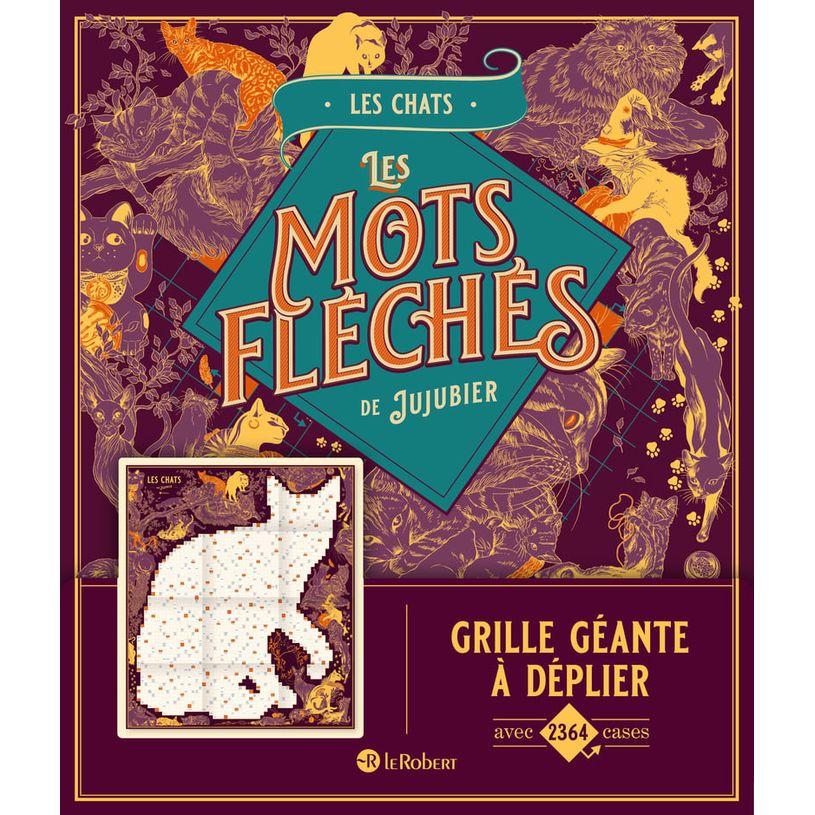 9782321020851-Les chats - Les mots fléchés de Jujubier - Grille géante--0