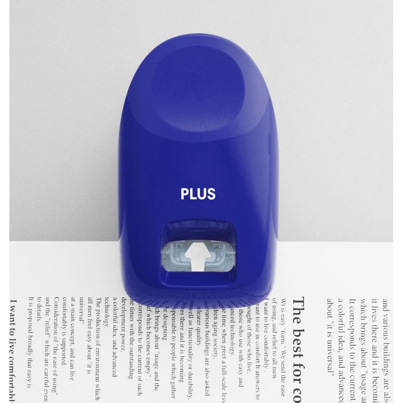 4977564613655-PLUS - Agrafeuse de bureau sans agrafe SL-112A - Bleu--4