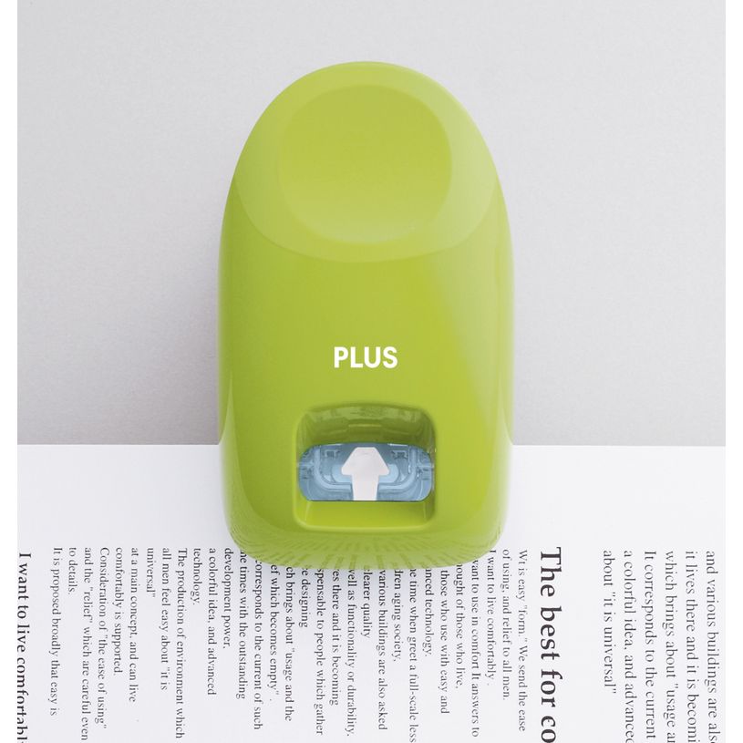 4977564613662-PLUS - Agrafeuse de bureau sans agrafe SL-112A - Vert clair--4