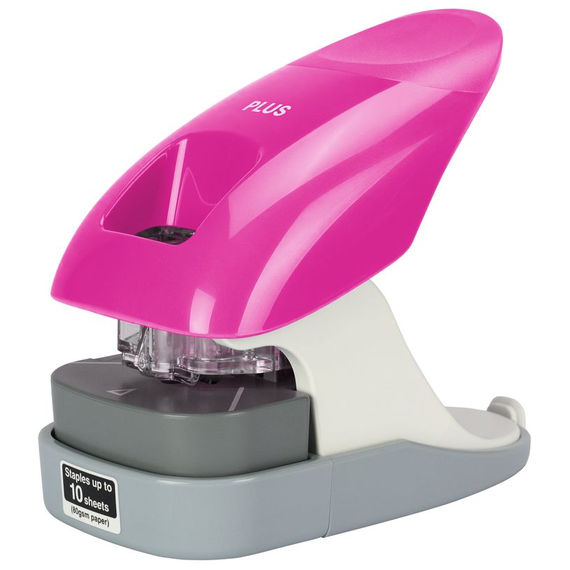 4977564613679-PLUS - Agrafeuse de bureau sans agrafe SL-112A - Rose--0