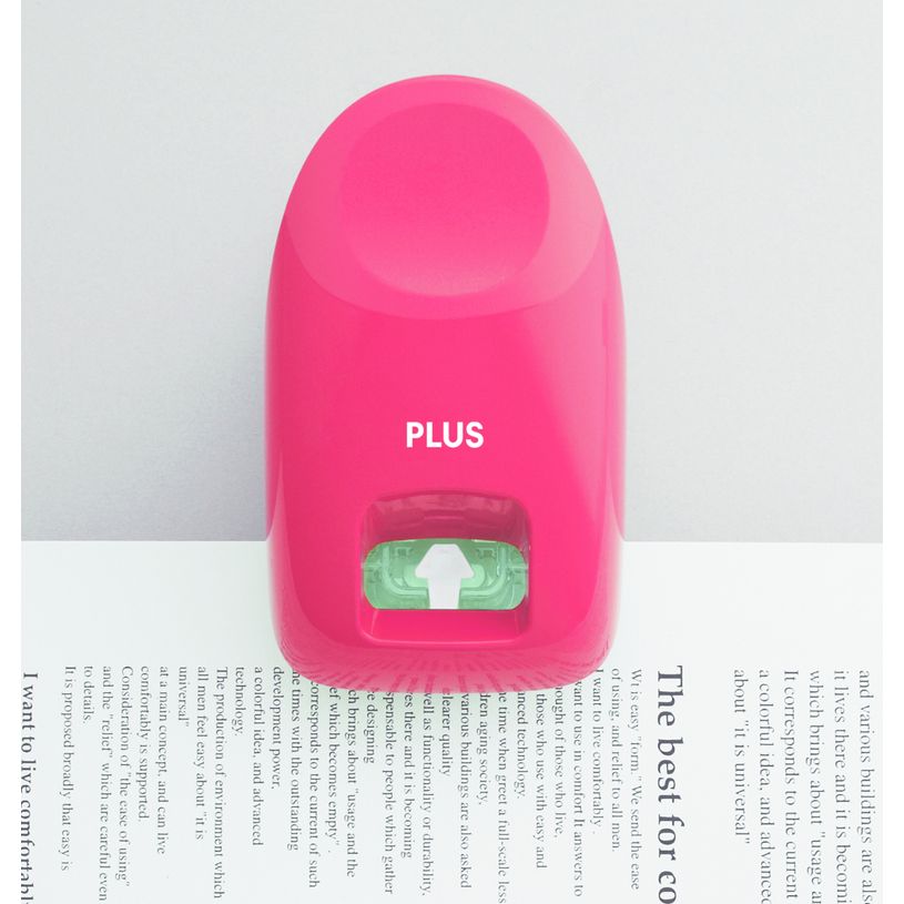 4977564613679-PLUS - Agrafeuse de bureau sans agrafe SL-112A - Rose--4