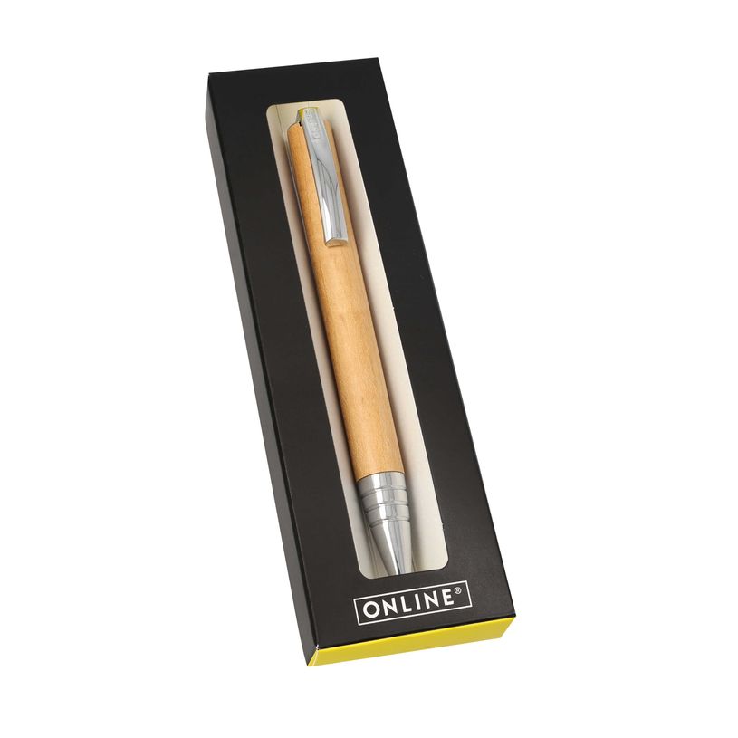 4014421361226-Online - Stylo Bille Vision Nature Maple Bois et Métal avec Boîte Cadeau--0