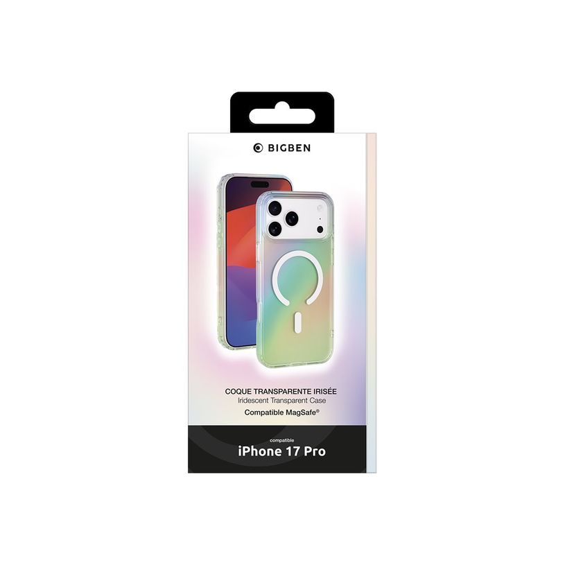 3571211544593-BIGBEN Connected Hybrid - Coque de protection pour iPhone 17 Pro - irisé transparent-P_405261568_2-4