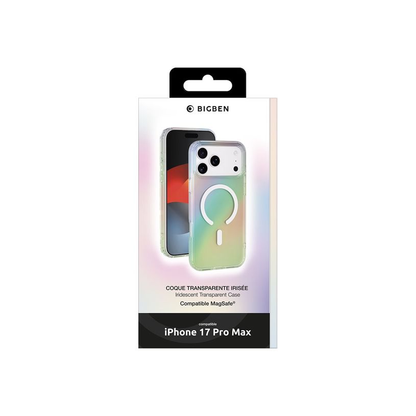 3571211544609-BIGBEN Connected Hybrid - Coque de protection pour iPhone 17 Pro Max - irisé transparent-P_405261569_2-4