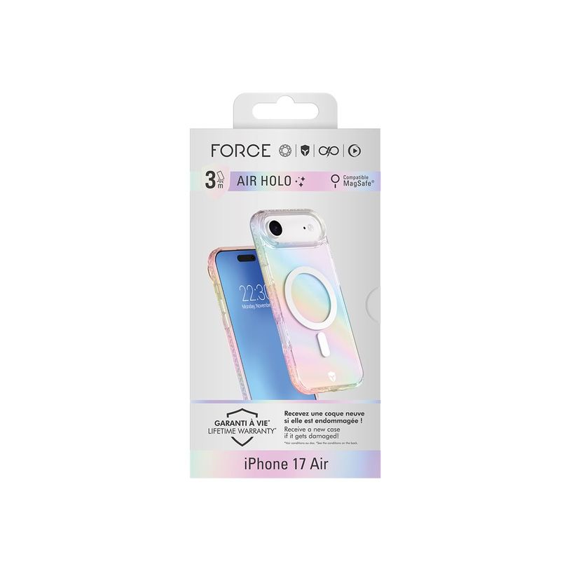 3571211548744-Force Case Air - Coque de protection pour iPhone Air - holographique transparent -P_405261592_2-3