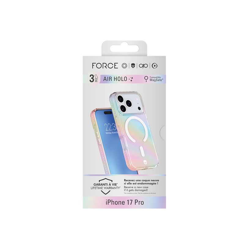 3571211548751-Force Case Air - Coque de protection pour iPhone 17 Pro - holographique transparent -P_405261593_1-2