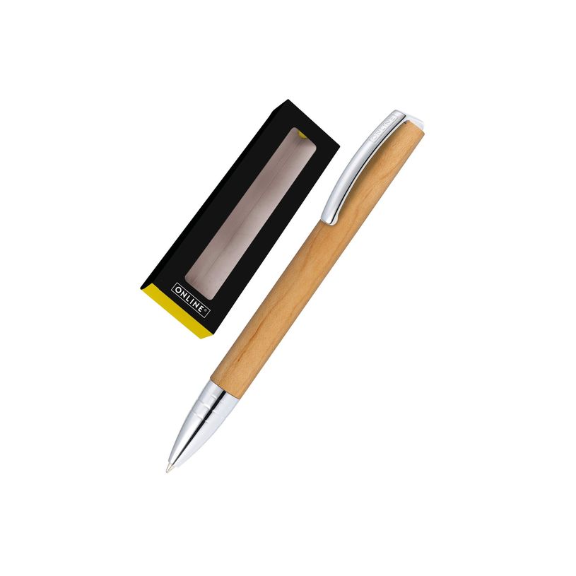4014421361226-Online - Stylo Bille Vision Nature Maple Bois et Métal avec Boîte Cadeau-P_405261793_2-4