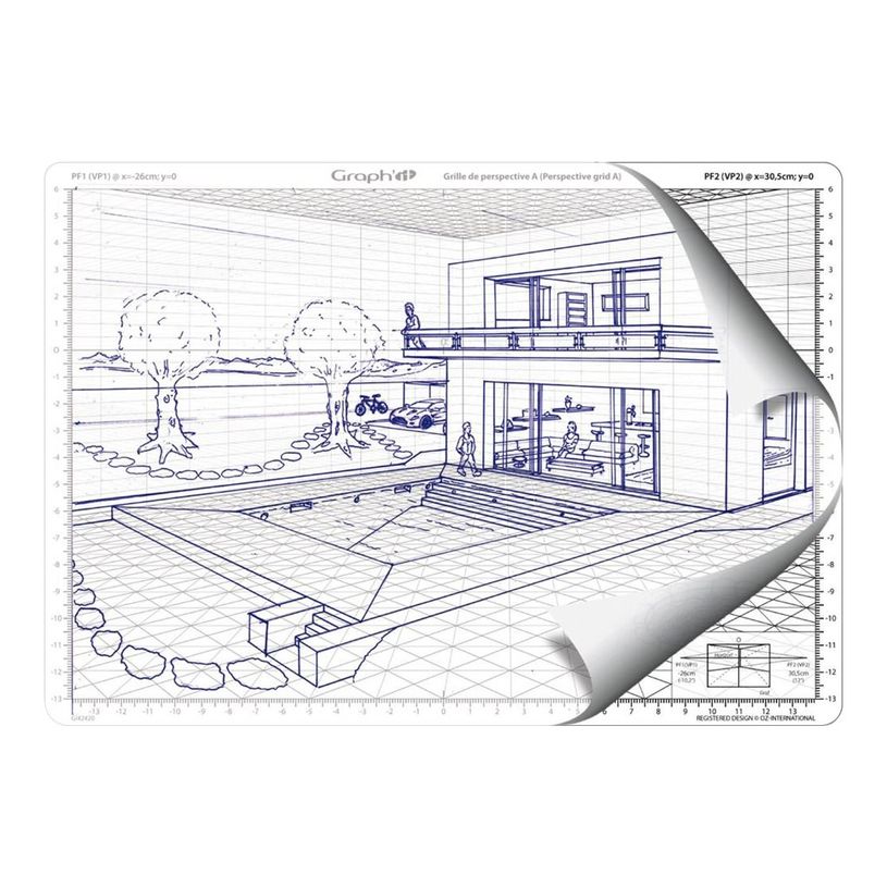 3700010424229-GRAPH'IT - Grille de perspective - perspective frontale "C" - A4 (210 x 297 mm) - plastiqu-P_405261804_3-1