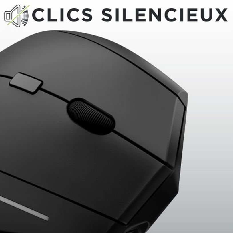 3303170121894-T'nB Ergo - Souris sans fil ergonomique verticale - rechargeable - double connexion Bluetooth + USB-A--5