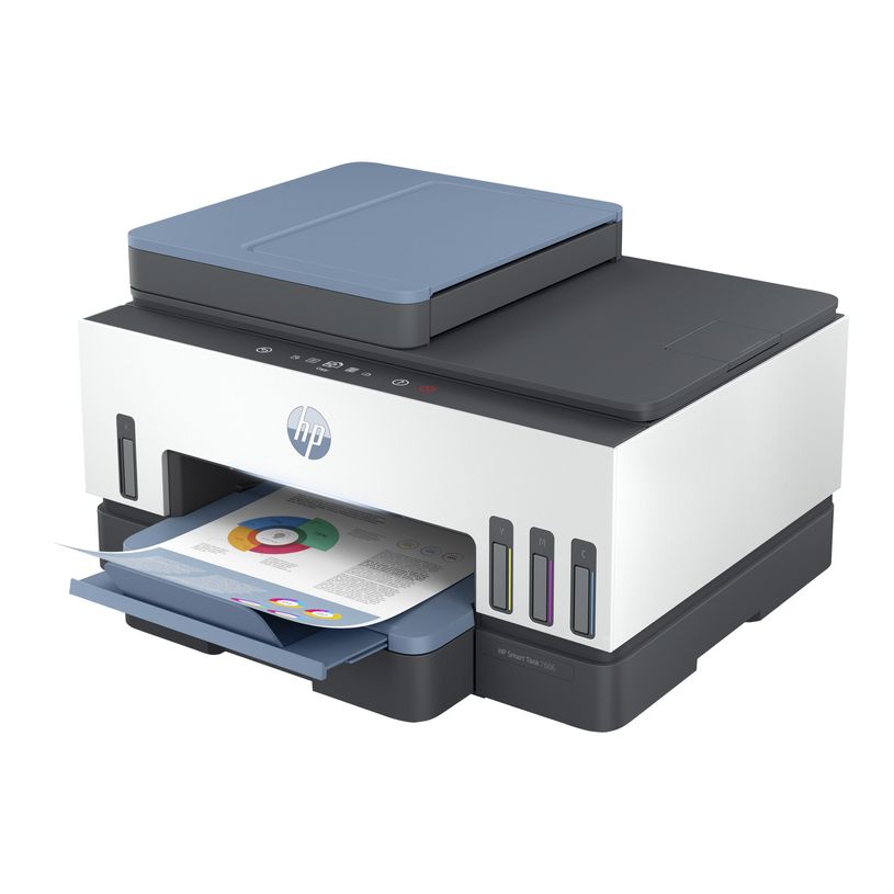 0195908302650-HP Smart Tank 7606 All-in-One - Imprimante multifonction jet d'encre couleur A4 - USB 2.0, Wi-Fi(n), Bl--1