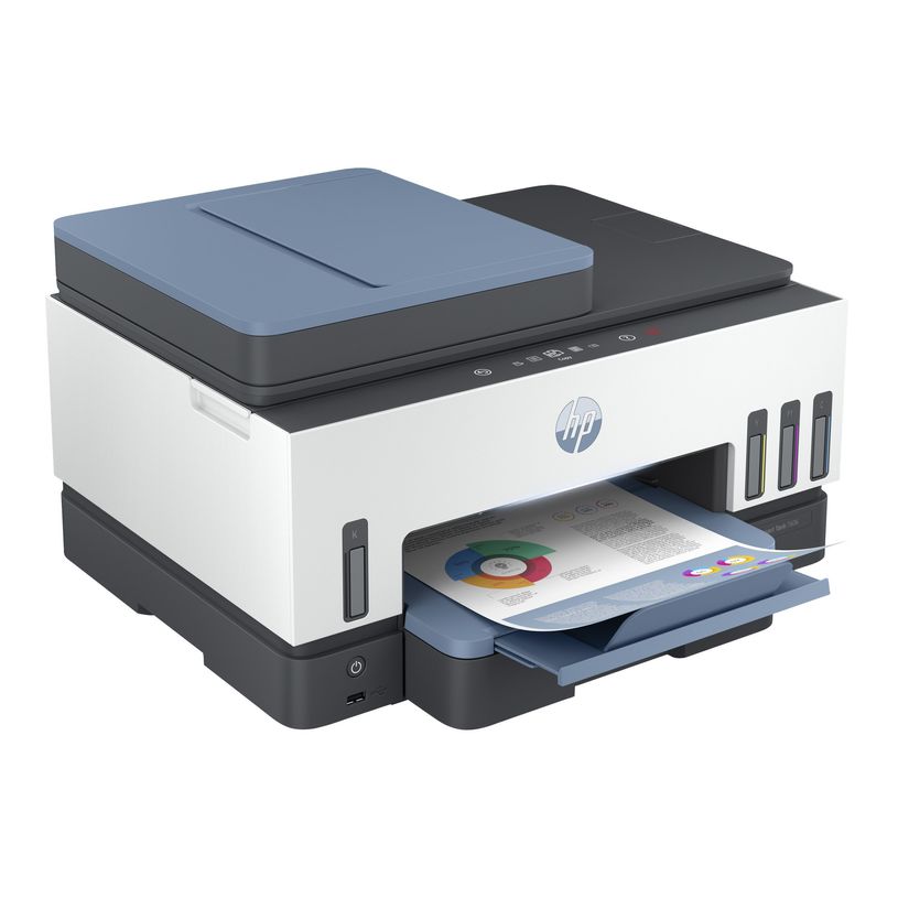 0195908302650-HP Smart Tank 7606 All-in-One - Imprimante multifonction jet d'encre couleur A4 - USB 2.0, Wi-Fi(n), Bl--2