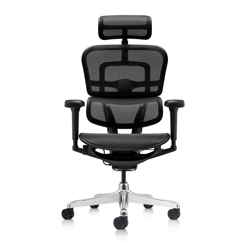 3700339994090-Fauteuil de bureau ERGOHUMAN Ultra - Assise résille - noir--0