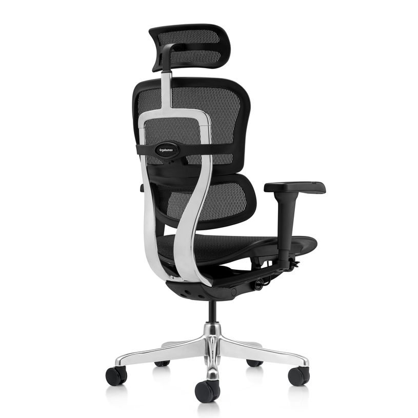 3700339994090-Fauteuil de bureau ERGOHUMAN Ultra - Assise résille - noir--3