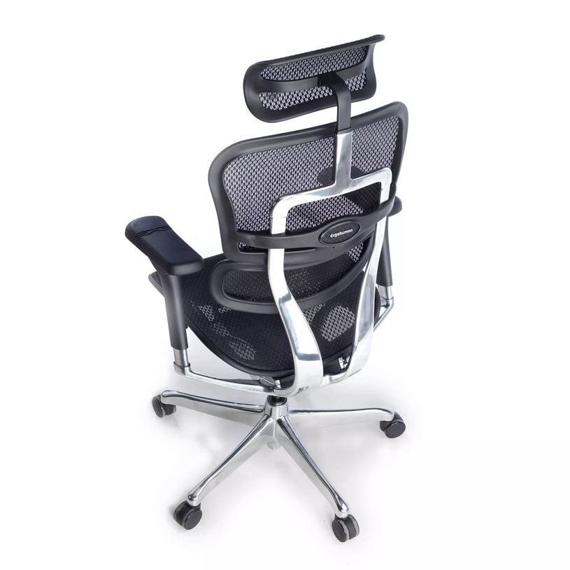 3700339994090-Fauteuil de bureau ERGOHUMAN Ultra - Assise résille - noir--5
