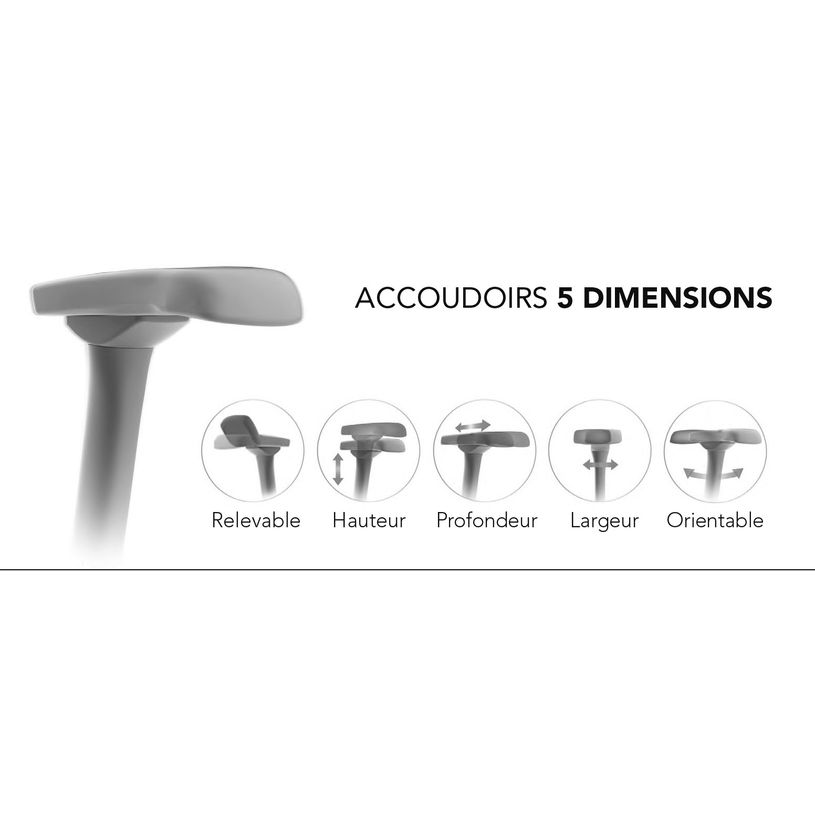 3700339994434-Fauteuil de bureau ERGOHUMAN Ultra - Assise tissu - noir--8