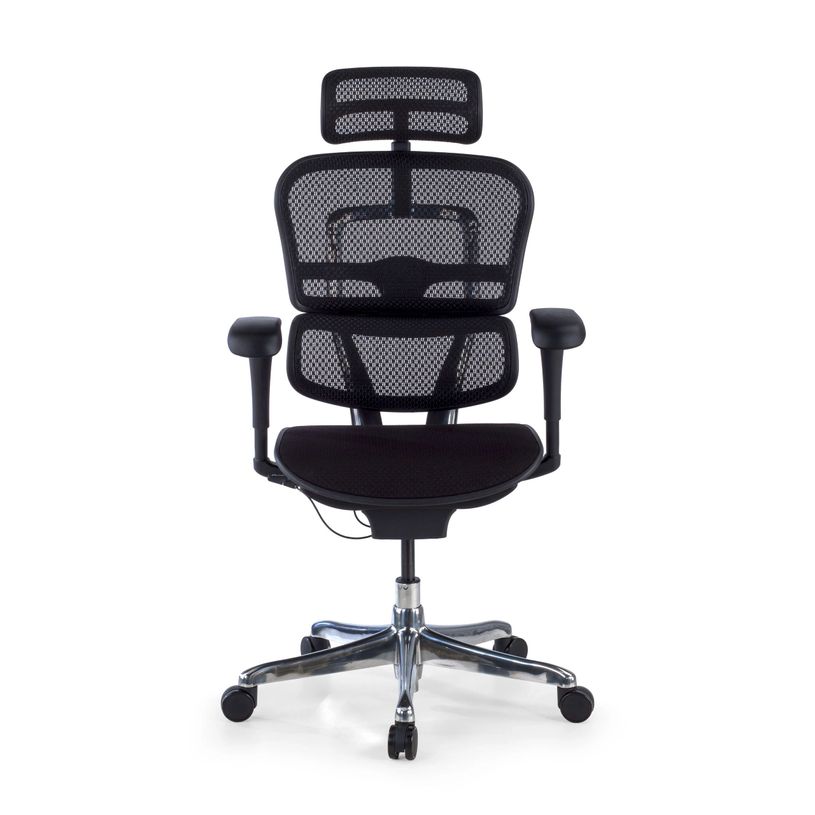 3700339994434-Fauteuil de bureau ERGOHUMAN Ultra - Assise tissu - noir--2