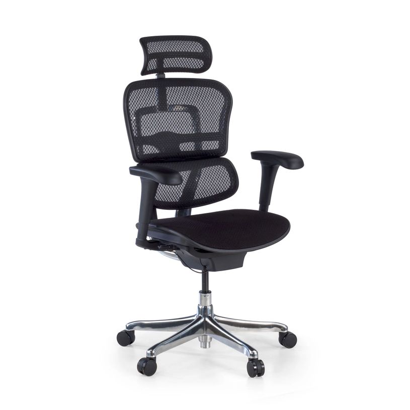 3700339994434-Fauteuil de bureau ERGOHUMAN Ultra - Assise tissu - noir--8