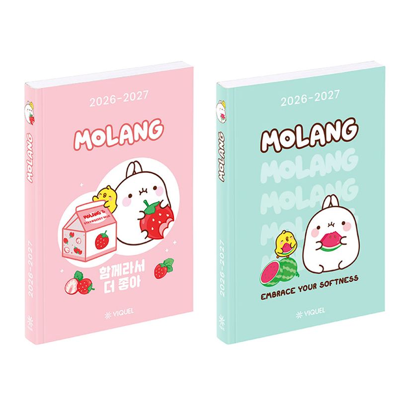 3135250907773- Agenda Scolaire Molang – 12 x 17 cm – Assorti – Viquel--0