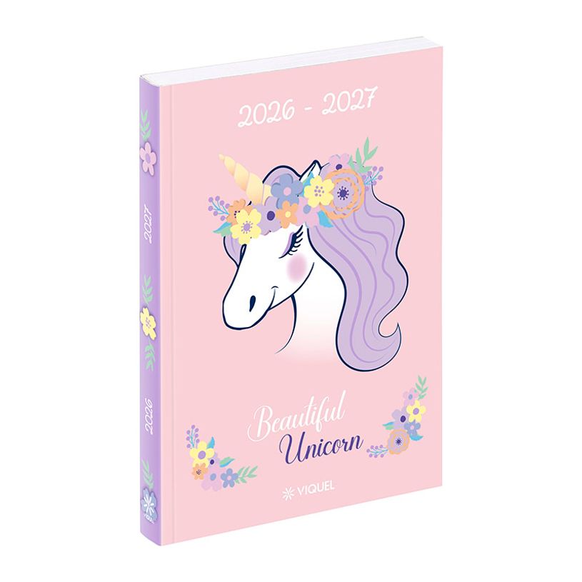 3135250907001-Agenda Licorne – 12 x 17 cm – Assorti – Viquel--1