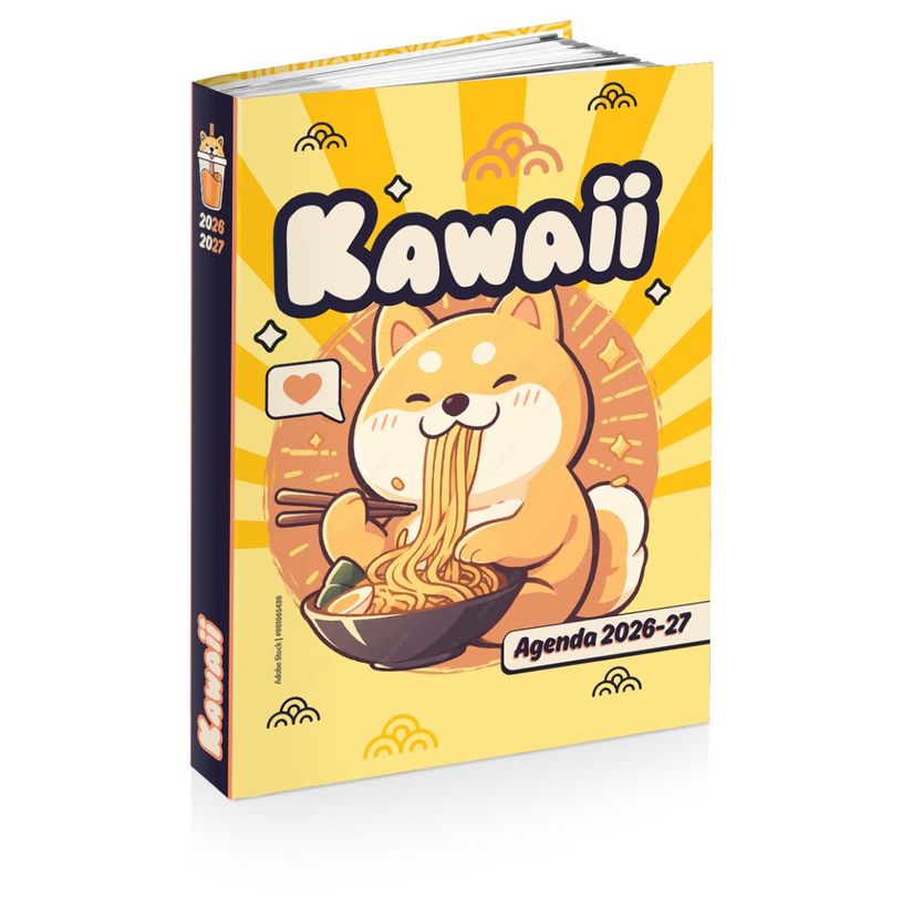 3661507055145-Agenda Kawai - 1 jour par page - 12x17 cm - 2 décors assortis - Kid'Abord--0