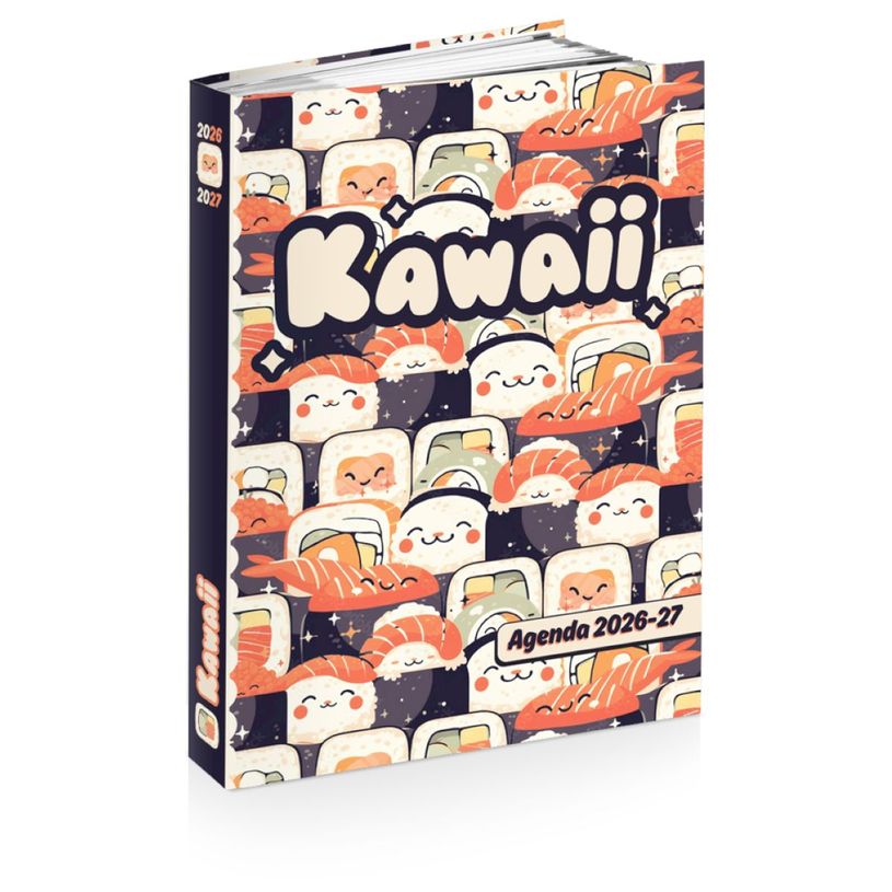 3661507055145-Agenda Kawai - 1 jour par page - 12x17 cm - 2 décors assortis - Kid'Abord--1
