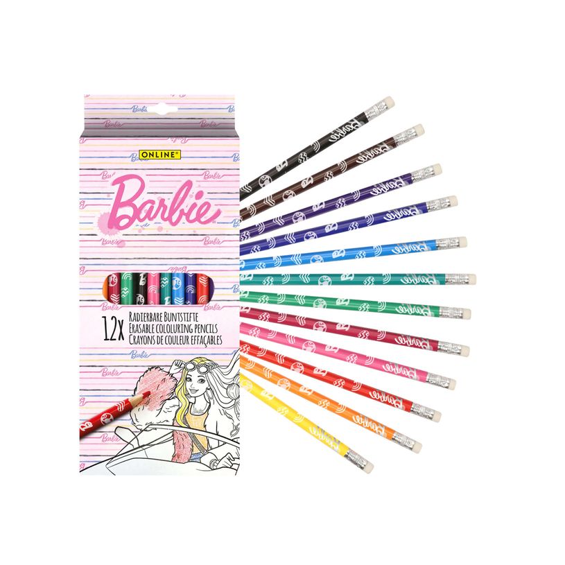 4014421181411-Crayons de couleurs effaçables Barbie--0