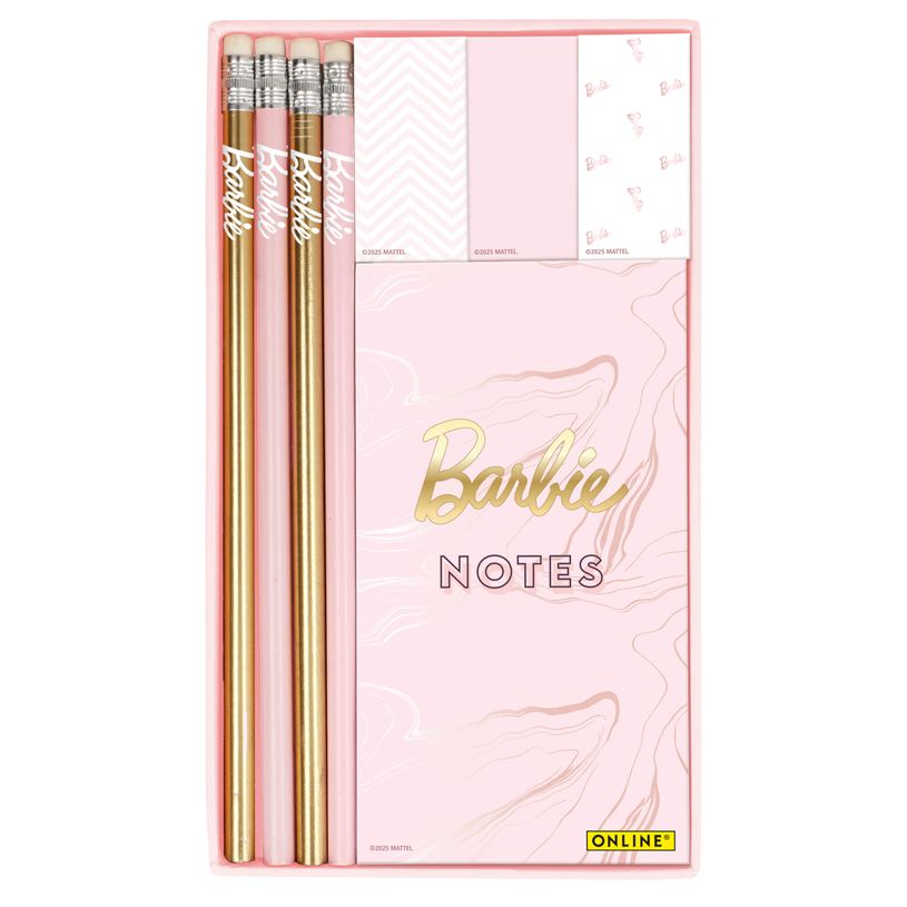 4014421181329-Stationery Barbie (crayons, notes autocollantes)--1