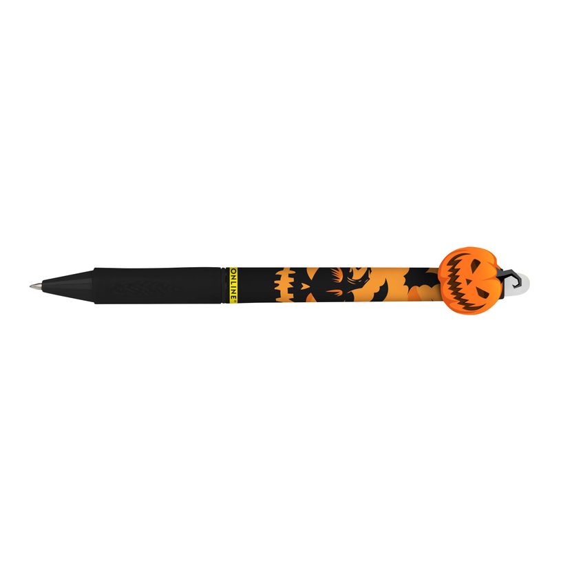 4014421355195-Stylo encre gel magiXX Fun Halloween Freaky Pumpkin, encre effaçable bleue--0