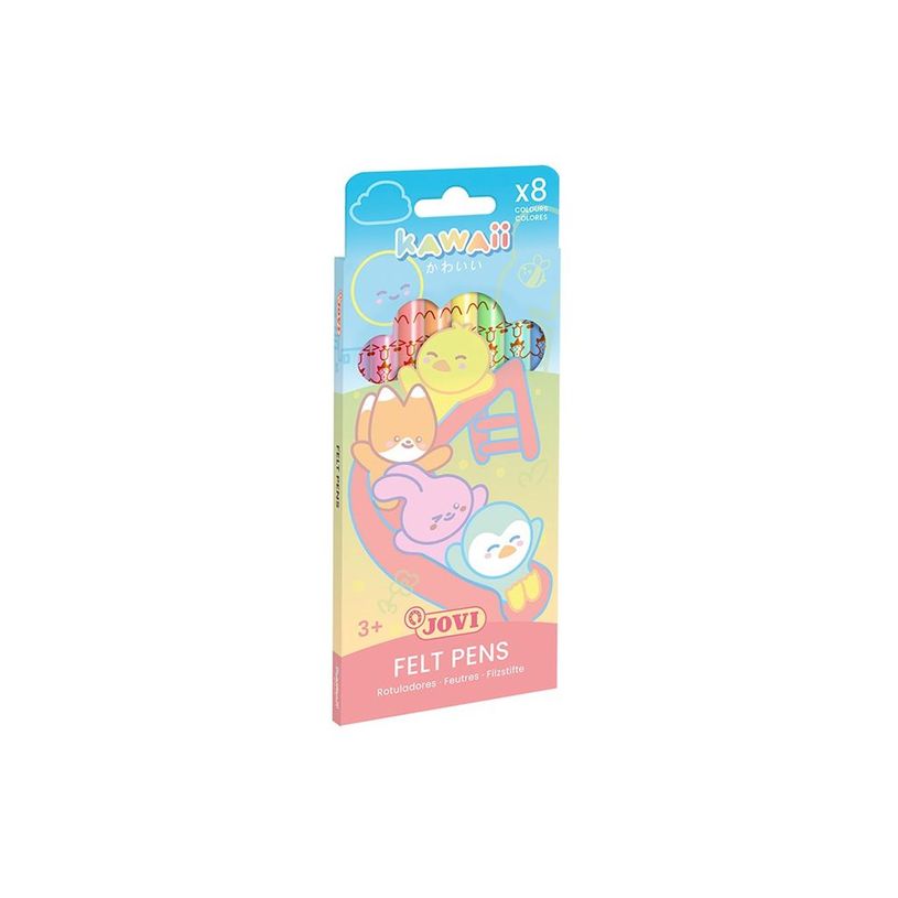 8412027035583-JOVI Kawaii - Marcador - colores surtidos - tinta al agua - 3 mm - medio (paquete de 8)-P_405262291_5-4