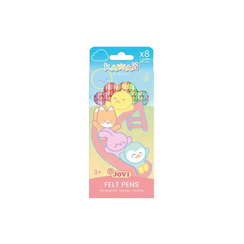 8412027035583-JOVI Kawaii - Marcador - colores surtidos - tinta al agua - 3 mm - medio (paquete de 8)-P_405262291_7-5