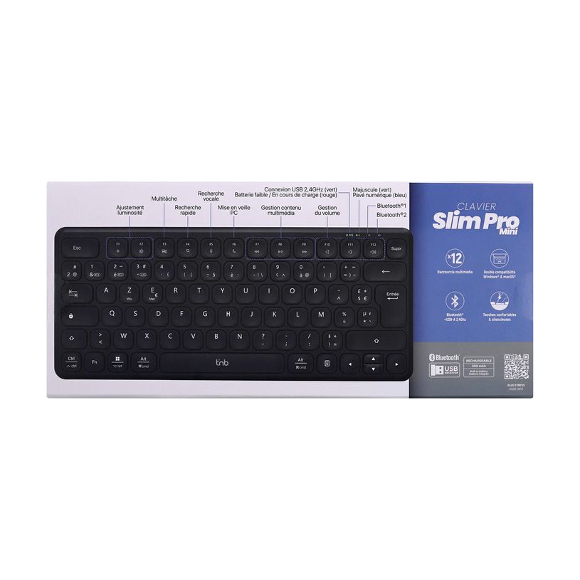 3303170121757-T'nB - Mini clavier sans fil - Bluetooth, 2.4 GHz - noir-P_405262319_6-6