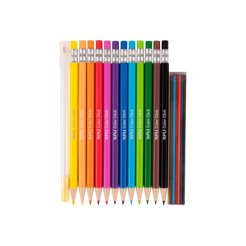 8410782200802-APLI Color Click - Étui de 12 porte-mines multicouleurs avec capuchons numérotés - tai-P_405262795_1-10