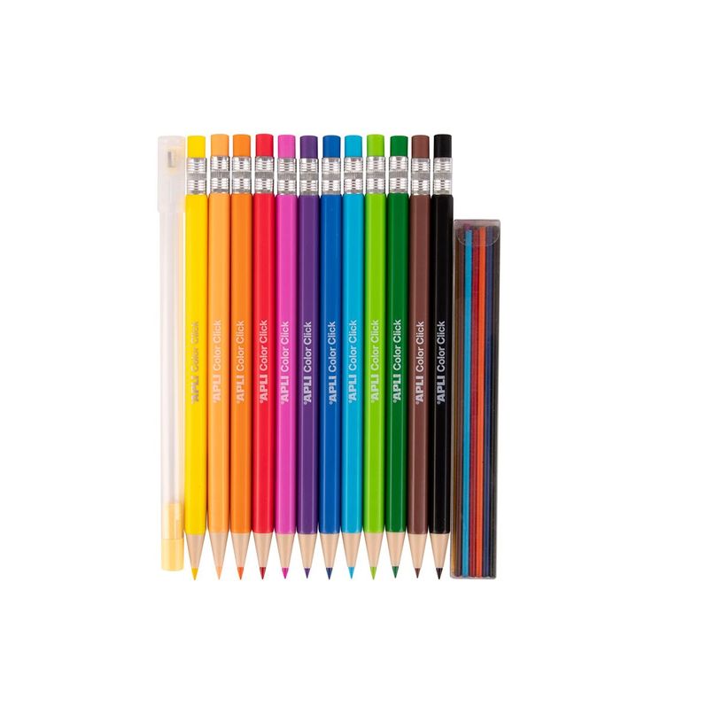 8410782200802-APLI Color Click - Étui de 12 porte-mines multicouleurs avec capuchons numérotés - tai-P_405262795_2-14