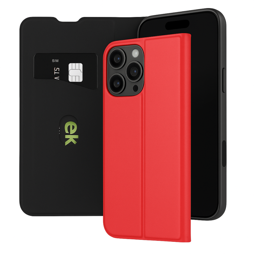 3701263533379-JAYM - Etui folio pour Samsung Galaxy A17 4G / 5G - rouge--1