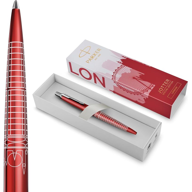 3026982216038-Parker Jotter Special Edition London - Stylo à bille - bleu - moyen - rétractable--1