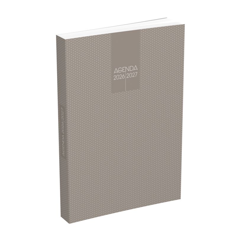 3147280325427-NO NAME EXCLU BV Agenda Scolaire - 12x17cm - Taupe--0