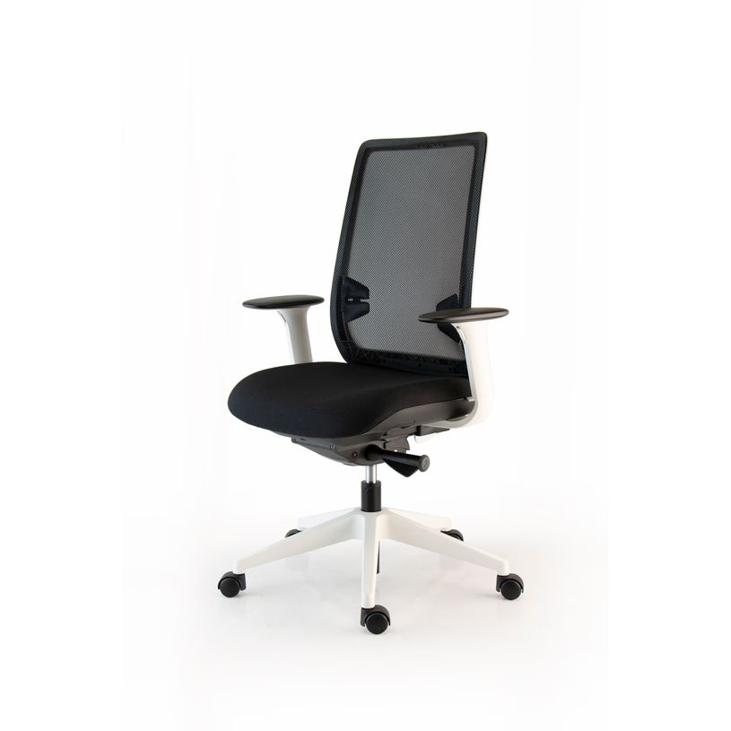 3660916007455-Fauteuil EVON - accoudoirs 4D - pietement blanc--1