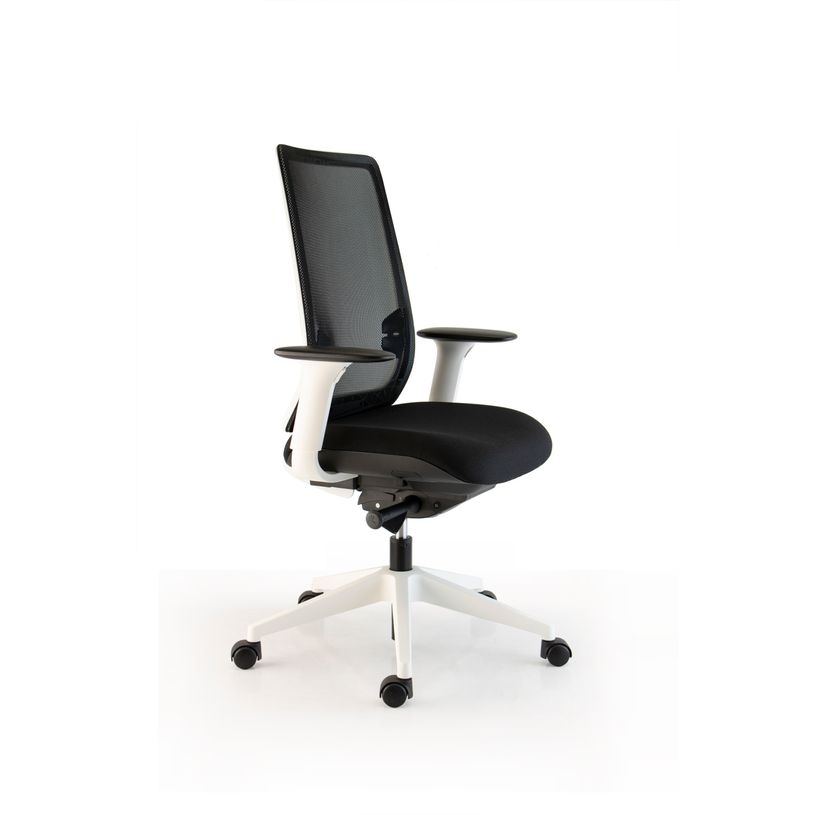3660916007455-Fauteuil EVON - accoudoirs 4D - pietement blanc--3
