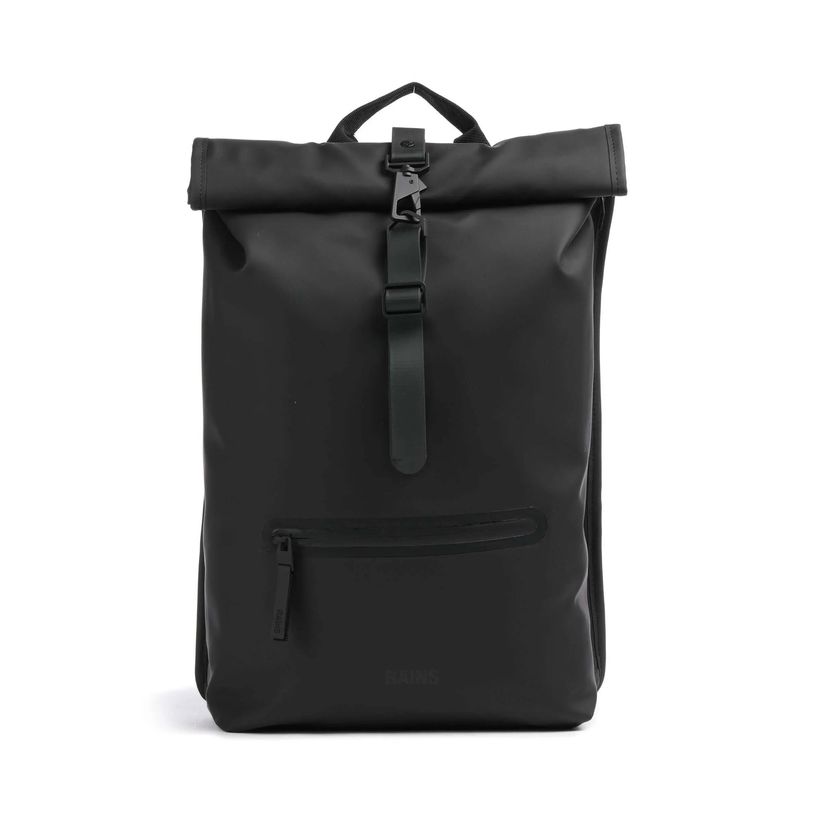 5711747561048-Rains – Sac à dos Roll-top – 13 L – Noir – 2 compartiments – Polyester--0