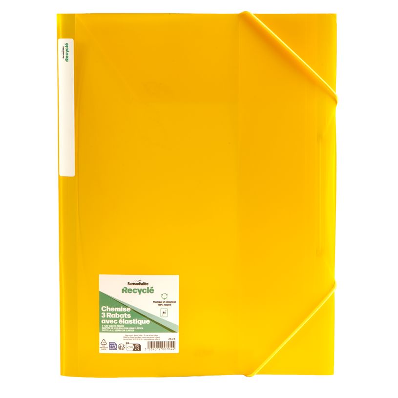 3539012007044-Bureau Vallée Recyclé - Chemise 3 rabats - A4 - disponible dans différentes couleurs--4