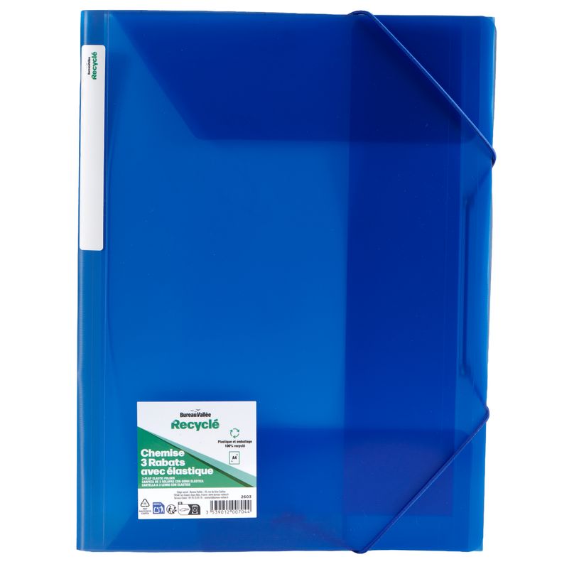 3539012007044-Bureau Vallée Recyclé - Chemise 3 rabats - A4 - disponible dans différentes couleurs--6