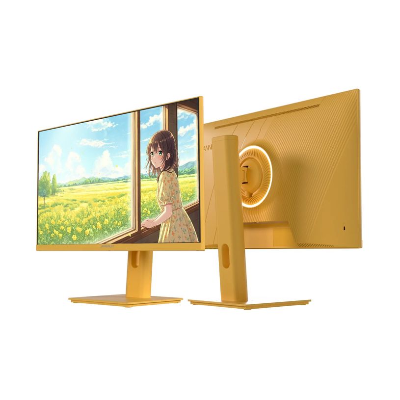 4589511170878-JAPANNEXT JN-IPS238G120F-HSP - Écran LED 23,8" - Full HD (1080p) - 120 Hz - jaune pastel--1