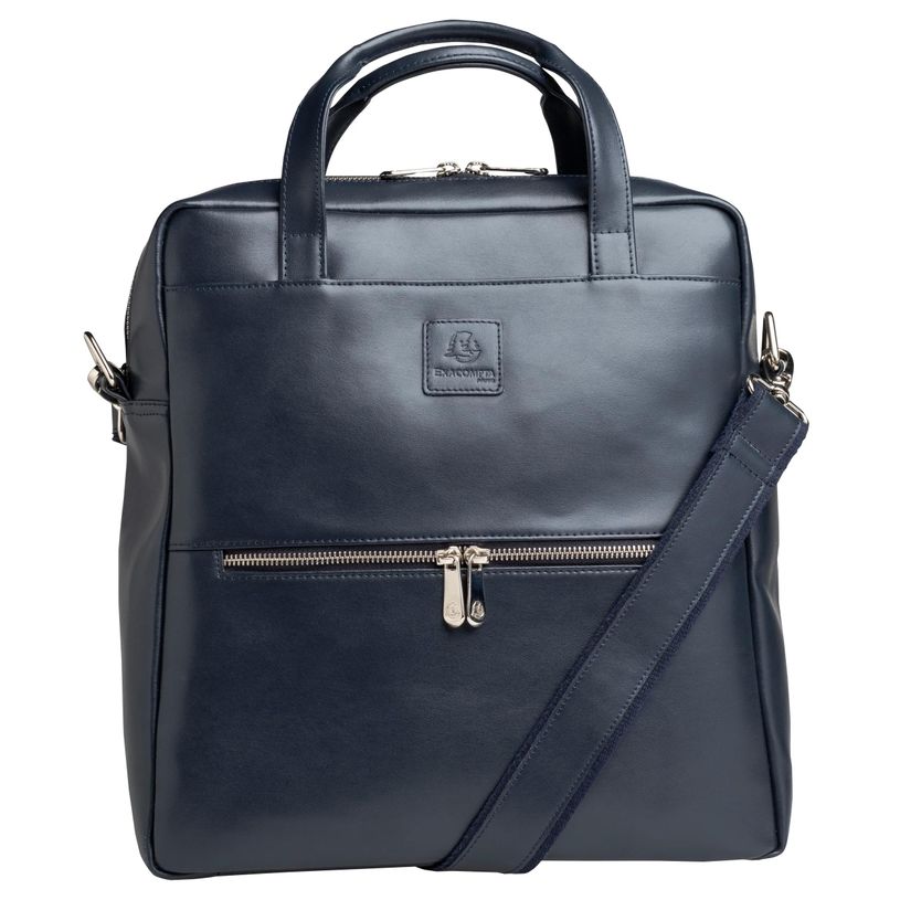 3130630172376-Exacompta Exactive - Sac à dos ordinateur - Cuir - bleu marine--0