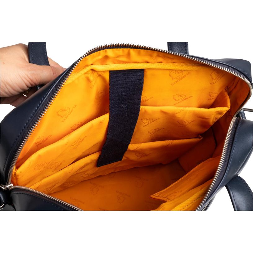 3130630172376-Exacompta Exactive - Sac à dos ordinateur - Cuir - bleu marine--6