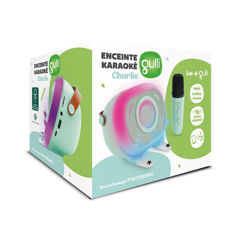 3420744773577-Metronic - Enceinte karaoké Charlie avec microphone --7
