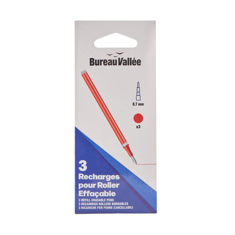 3539012006368-Bureau Vallée - 3 Recharges Roller Thermosensible - Rouge--0