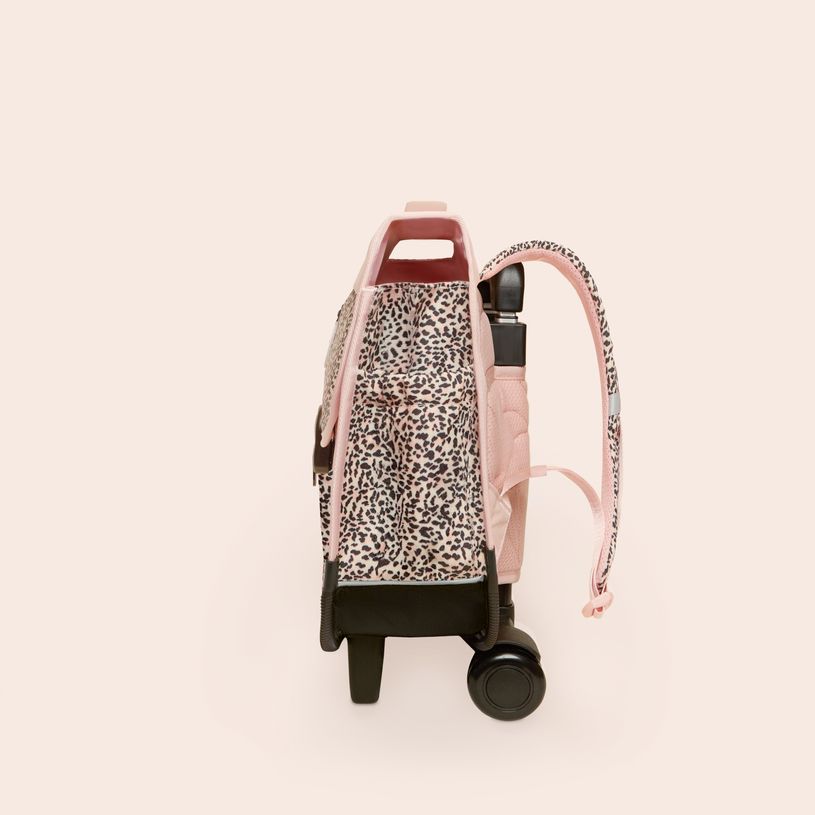 3701749500925-Cartable à roulettes scolaire Léo - 38 cm - 2 compratiments - wild - Biopic--1